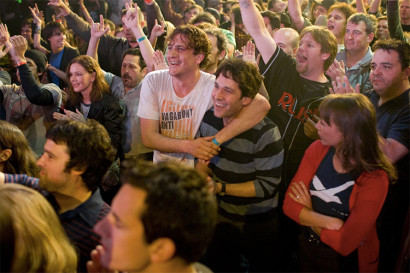 Bromances like that between Jason Segel and Paul Rudd in the 2009 movie “I Love You, Man,” are often pitted against romantic relationships like that between Rudd and love interest Rashida Jones, right. en Jason Segel and Paul Rudd in the 2009 movie “I Love You, Man"
